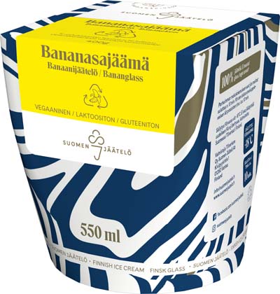 Banasajäämä ice cream made from surplus bananas available at K-food stores